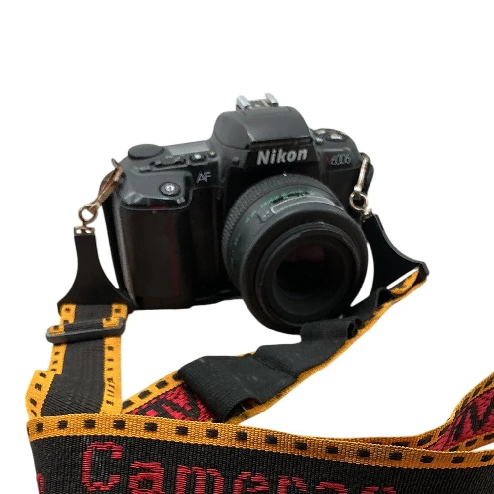 Nikon N6006 AF 35mm SLR Film‎ Camera Quantaray 90mm f2.8 Macro Lens Kodak Strap